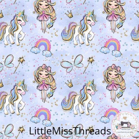 PRE ORDER - Unicorn Fairy Rainbow - Fabric - Fabric from [store] by Little Miss Threads - 