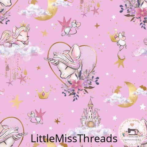 PRE ORDER - Unicorn Mice Pink - Fabric - Fabric from [store] by Little Miss Threads - 