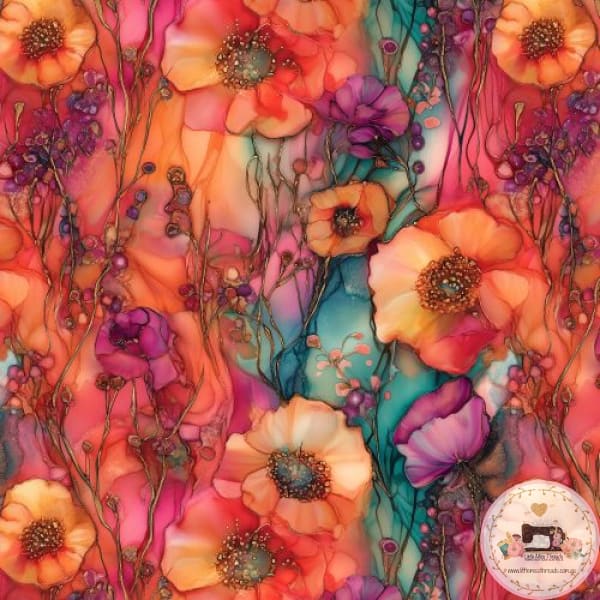 PRE ORDER Vibrant Wildflowers Fabric Fabric