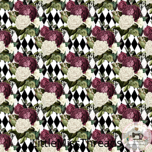 PRE ORDER - Vintage Alice Black Roses - Fabric - Fabric from [store] by Little Miss Threads - 