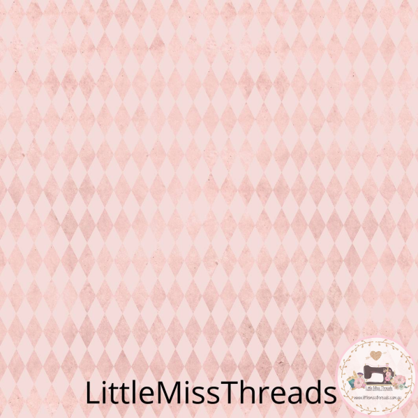 PRE ORDER - Vintage Alice Pink Diamonds - Fabric - Fabric from [store] by Little Miss Threads - 