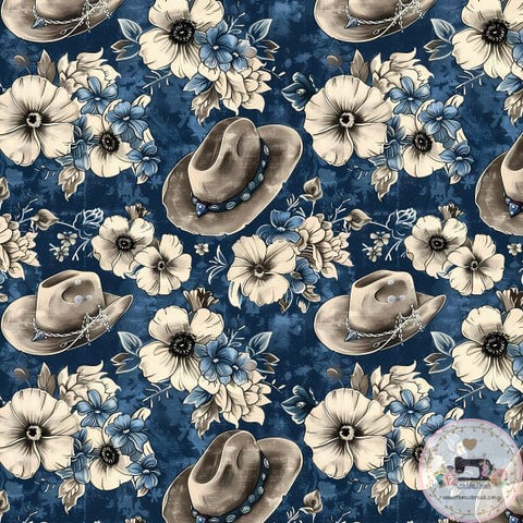 PRE ORDER - Vintage Floral Cowgirl Hat - Fabric Fabric