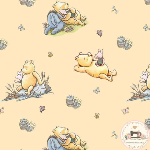 PRE ORDER - Vintage Pooh Neutral - Fabric Fabric
