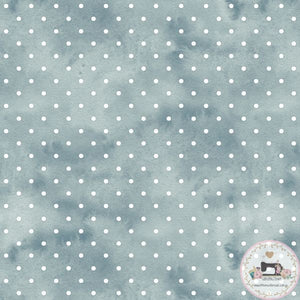 PRE ORDER - Warm Fall Blue Dots - Fabric Fabric