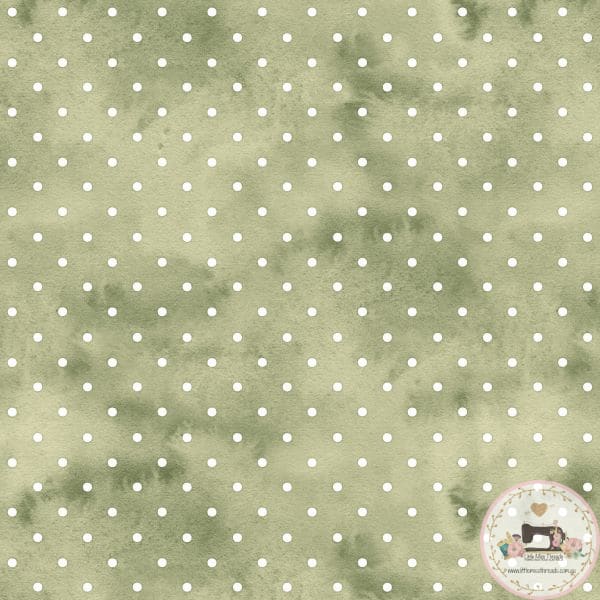 PRE ORDER -Warm Fall Green Dots - Fabric Fabric