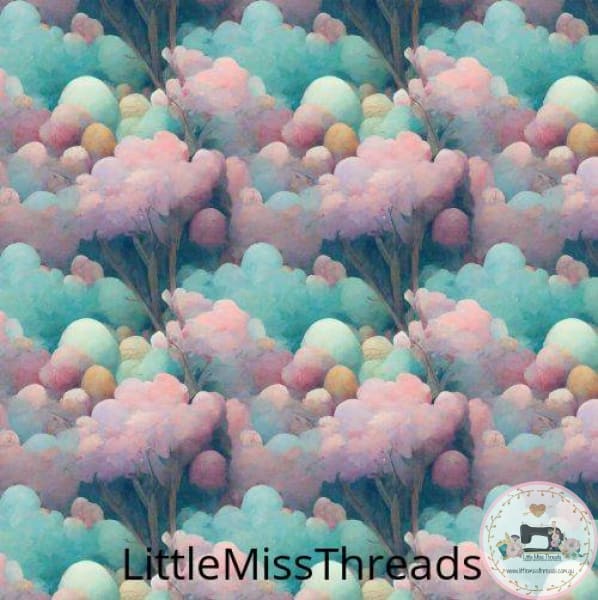 PRE ORDER - Watercolour Cottonball Trees - Fabric - Fabric from [store] by Little Miss Threads - 