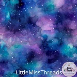 PRE ORDER - Watercolour Galaxy Co-Ord - Fabric - Fabric from [store] by Little Miss Threads - 