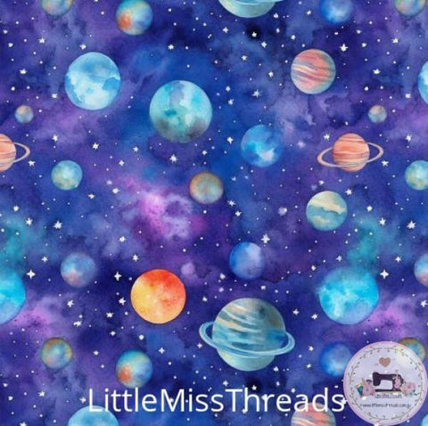 PRE ORDER - Watercolour Galaxy - Fabric - Fabric from [store] by Little Miss Threads - 