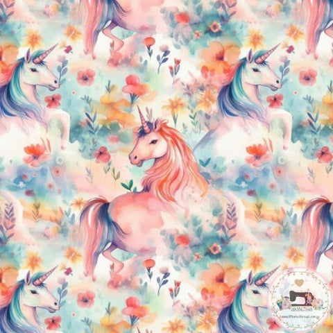 PRE ORDER - Watercolour Unicorns - Fabric Fabric