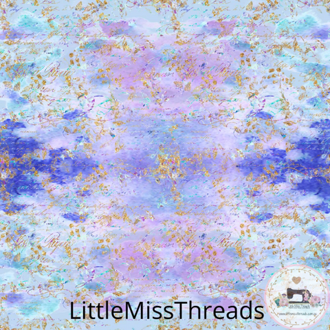 PRE ORDER - Wisteria Lane Gold Leaf - Fabric Print - Fabric from [store] by Mini Mooches - 