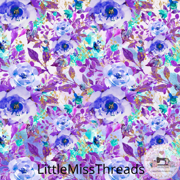 PRE ORDER Wisteria Lane Purple Floral Fabric - Fabric from [store] by Mini Mooches - 