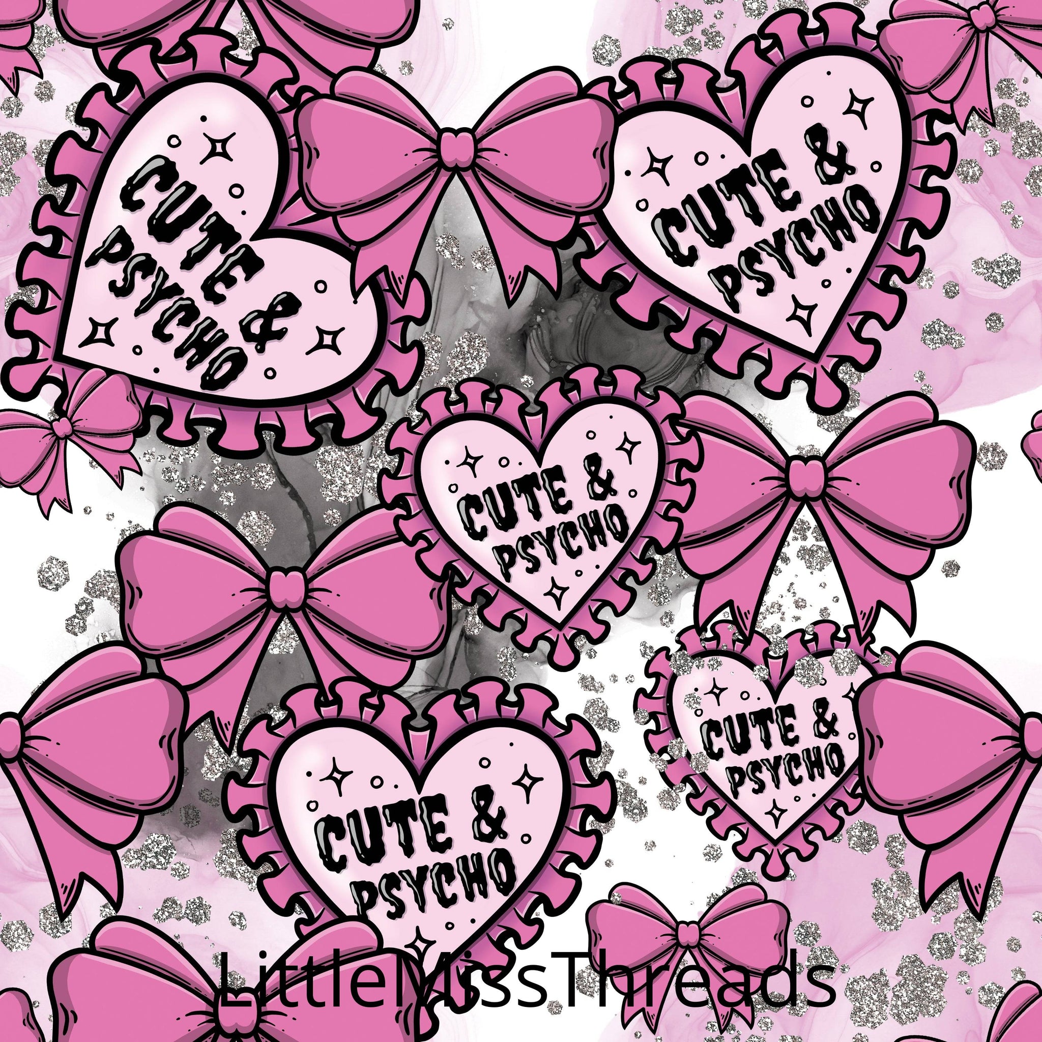 PRE ORDER - Cute & Psycho - Fabric - Fabric from [store] by Little Miss Threads - 