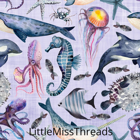 PRE ORDER - Under the Sea Creatures - Fabric - Fabric from [store] by Little Miss Threads - 