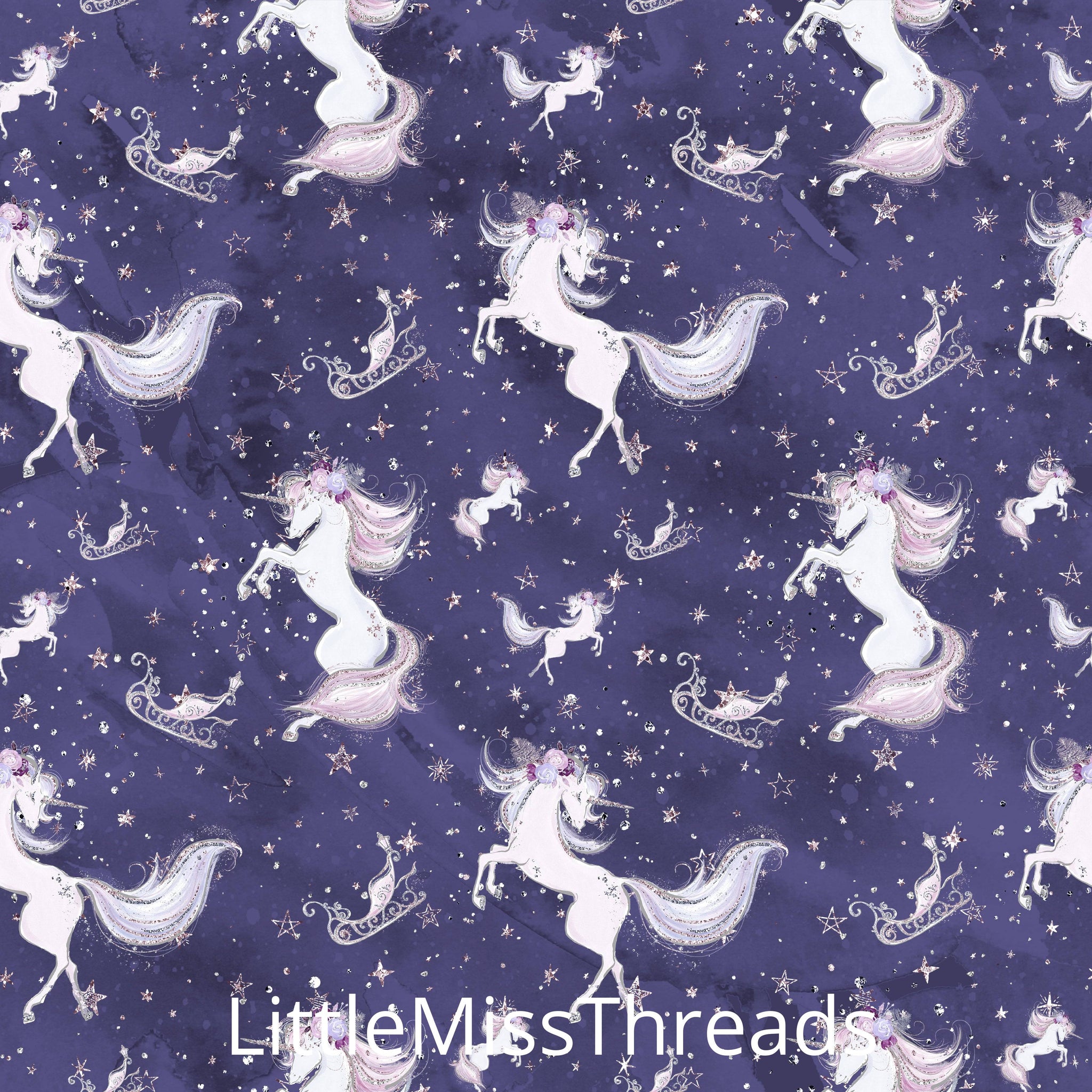 PRE ORDER Lavender Christmas Medium purple Fabric - Fabric from [store] by Mini Mooches - 