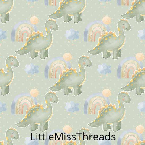 PRE ORDER - Baby Dino Green - Fabric - Fabric from [store] by Little Miss Threads - 