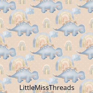 PRE ORDER - Baby Dino Orange - Fabric - Fabric from [store] by Little Miss Threads - 