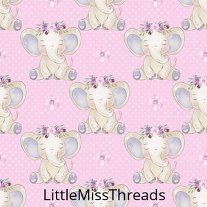 PRE ORDER - Baby Elephant Pink - Fabric - Fabric from [store] by Little Miss Threads - 