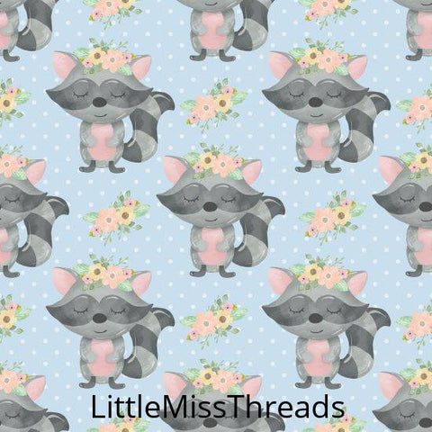 PRE ORDER - Baby Racoon Blue - Fabric - Fabric from [store] by Little Miss Threads - 