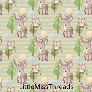 PRE ORDER - Baby Raindeer Green Strip - Fabric - Fabric from [store] by Little Miss Threads - 