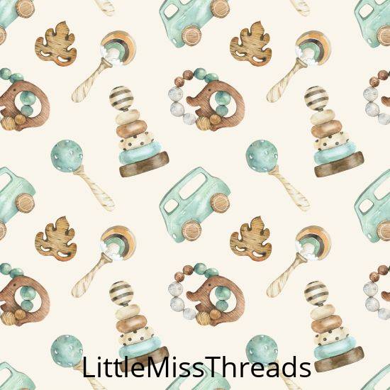 PRE ORDER - Baby Rattles - Fabric - Fabric from [store] by Little Miss Threads - 