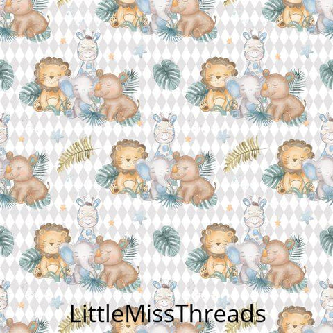 PRE ORDER - Baby Safari Friends - Fabric - Fabric from [store] by Little Miss Threads - 