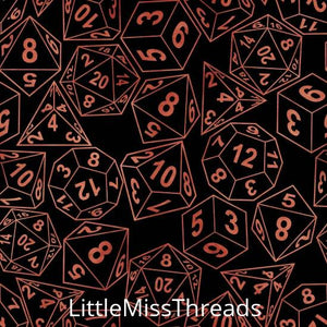 PRE ORDER - DND Dice Games - Fabric - Fabric from [store] by Little Miss Threads - 