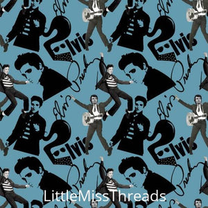 PRE ORDER - Elvis Blue - Fabric - Fabric from [store] by Little Miss Threads - 