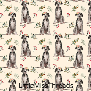 PRE ORDER - Great Dane Cream Pups - Fabric - Fabric from [store] by Little Miss Threads - 