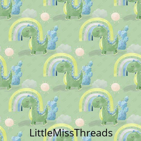 PRE ORDER - Green Baby Dino - Fabric - Fabric from [store] by Little Miss Threads - 