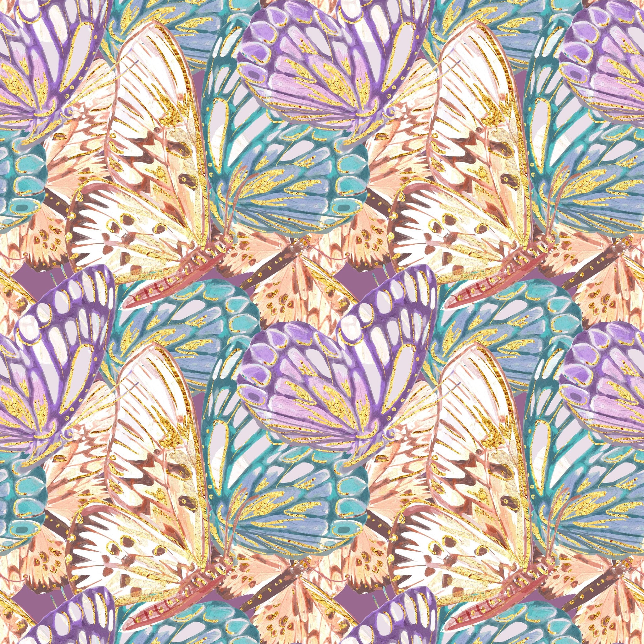 PRE ORDER Butterflies Garden Multi Fabric - Fabric from [store] by Mini Mooches - 