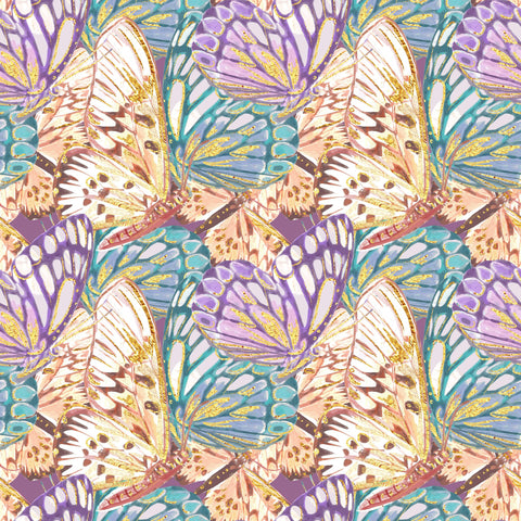 PRE ORDER Butterflies Garden Multi Fabric - Fabric from [store] by Mini Mooches - 