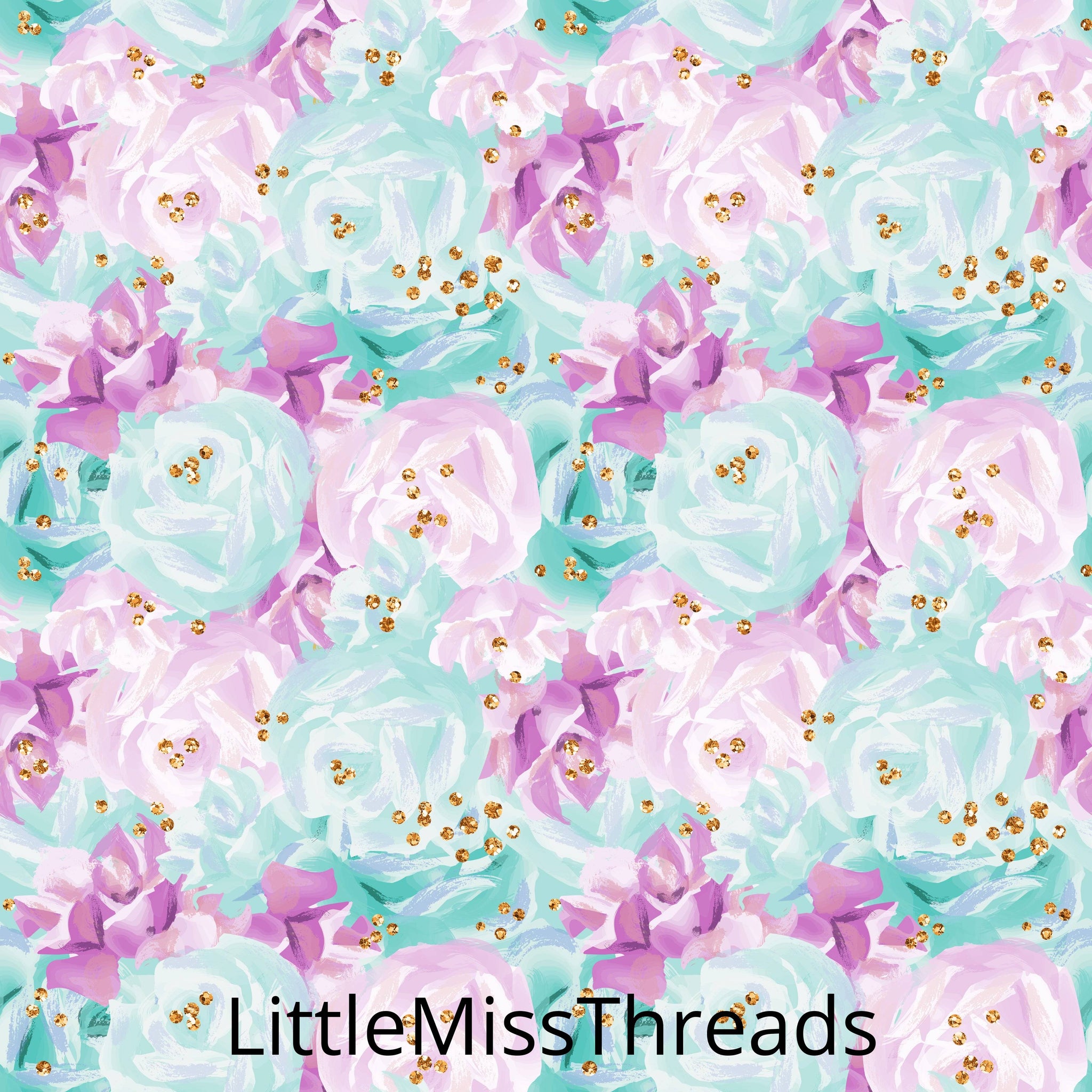 PRE ORDER Butterfly Garden Blue Roses Fabric - Fabric from [store] by Mini Mooches - 