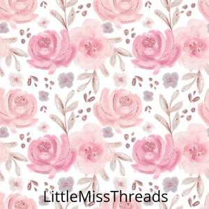 PRE ORDER - Baby Animals White Floral - Fabric - Fabric from [store] by Mini Mooches - 