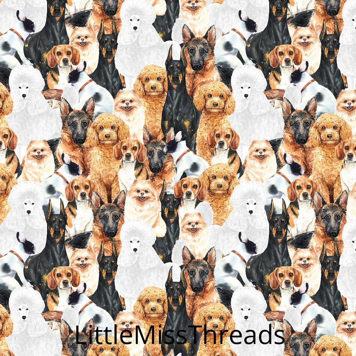 PRE ORDER - Pup Mix - Fabric - Fabric from [store] by Little Miss Threads - 