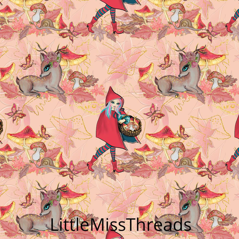 PRE ORDER - Red Riding Hood Pink - Fabric - Fabric from [store] by Little Miss Threads - 