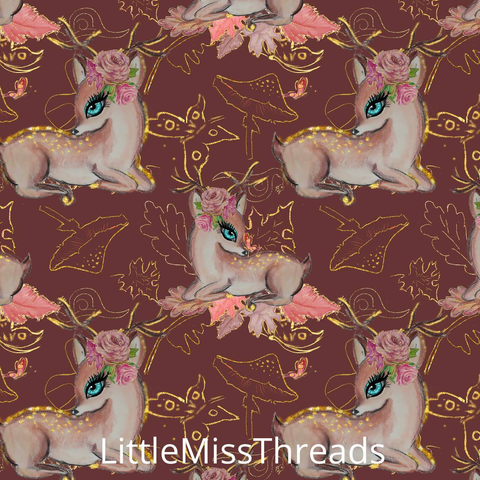 PRE ORDER - Autumn Forest Bambi Brown - Fabric - Fabric from [store] by Little Miss Threads - 