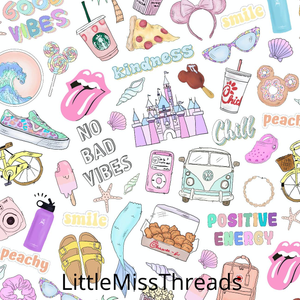 PRE ORDER - Good Vibes - Fabric - Fabric from [store] by Little Miss Threads - 