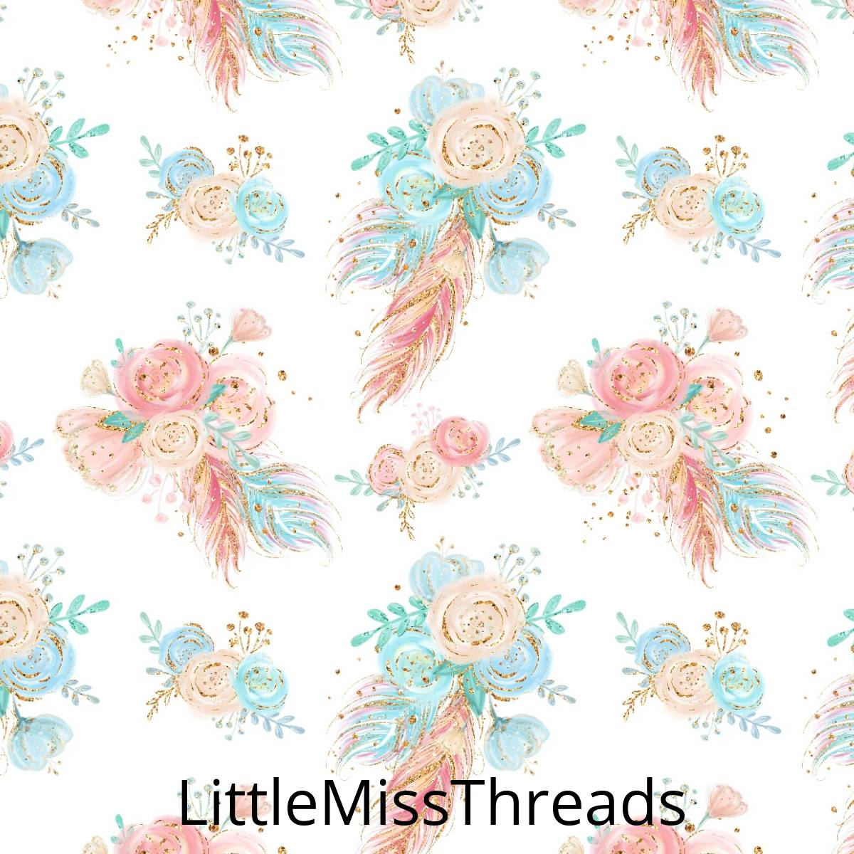 PRE ORDER - Woodland Babes Pink Floral - Fabric - Fabric from [store] by Mini Mooches - 