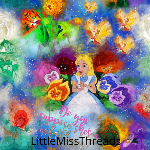 PRE ORDER - Watercolour Alice - Fabric - Fabric from [store] by Little Miss Threads - 