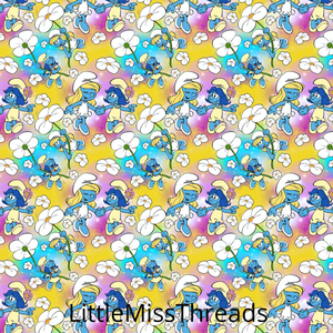 PRE ORDER - Smurfs Yellow - Fabric - Fabric from [store] by Little Miss Threads - 