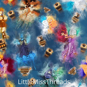 PRE ORDER - Watercolour Hercules - Fabric - Fabric from [store] by Little Miss Threads - 