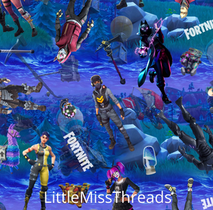 IN STOCK - Fortnite Characters - WOVEN COTTON - Fabric from [store] by Little Miss Threads - 