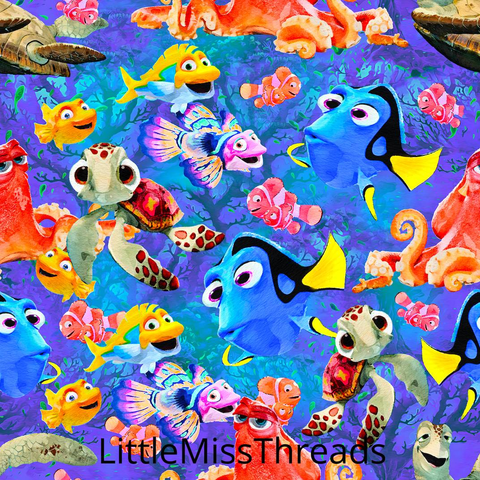 PRE ORDER - Nemo's Adventures - Fabric - Fabric from [store] by Little Miss Threads - 