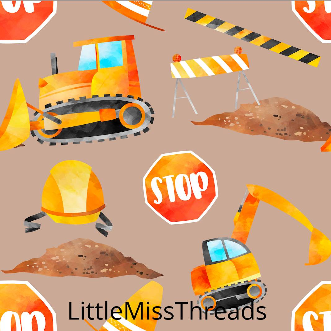 PRE ORDER - Little Construction Workers - Fabric - Fabric from [store] by Little Miss Threads - 