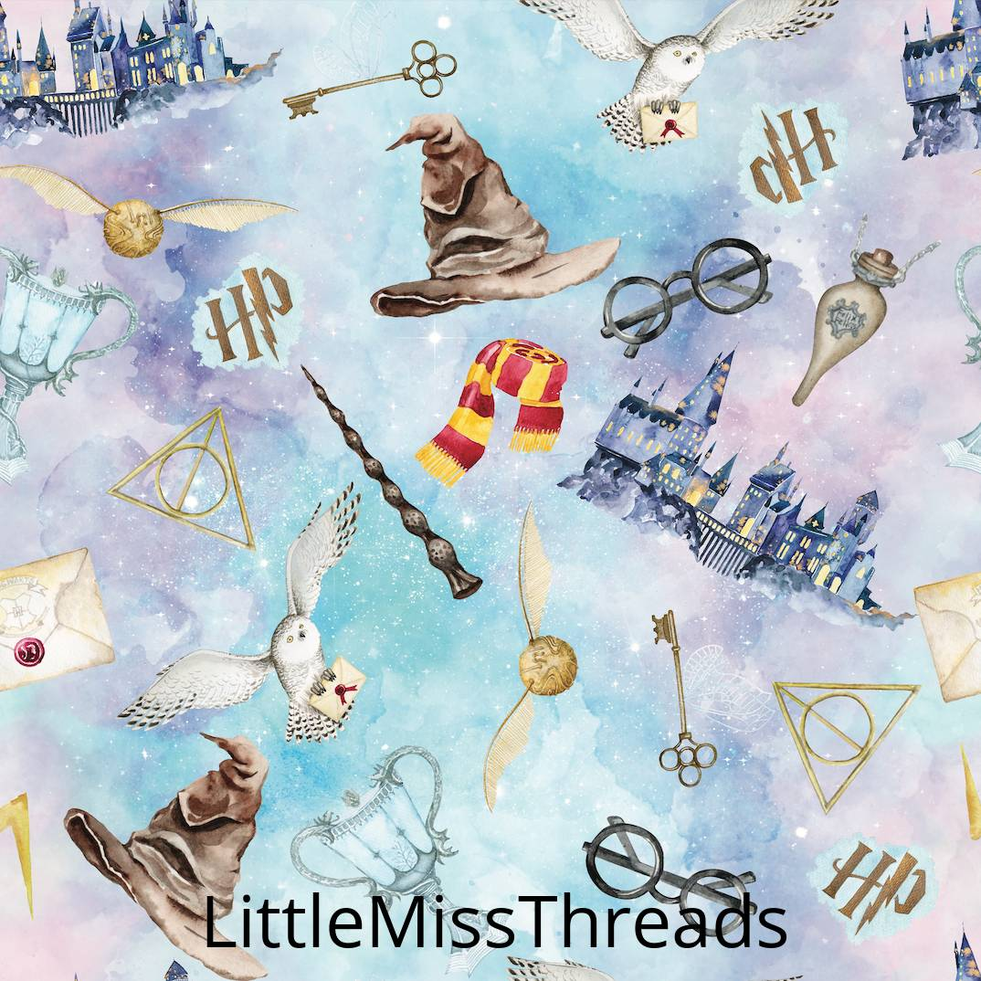 PRE ORDER - Harry Potter Hats Pastel - Fabric - Fabric from [store] by Little Miss Threads - 
