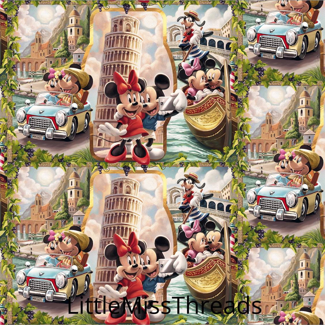 PRE ORDER - Minnie in Italia - Fabric - Fabric from [store] by Little Miss Threads - 