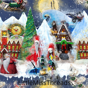 PRE ORDER - Nightmare Before Christmas - Fabric - Fabric from [store] by Little Miss Threads - 