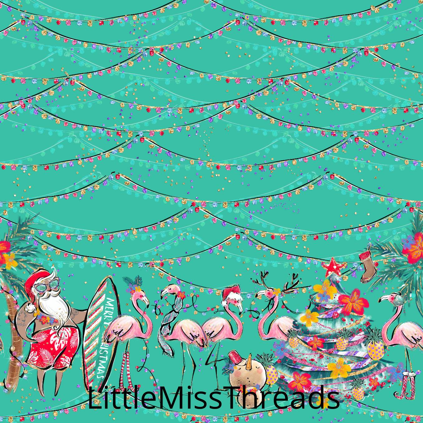 PRE ORDER - Aloho Ho Green - Fabric - Fabric from [store] by Little Miss Threads - 