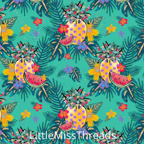 PRE ORDER - Aloho Ho Pineapples - Fabric - Fabric from [store] by Little Miss Threads - 