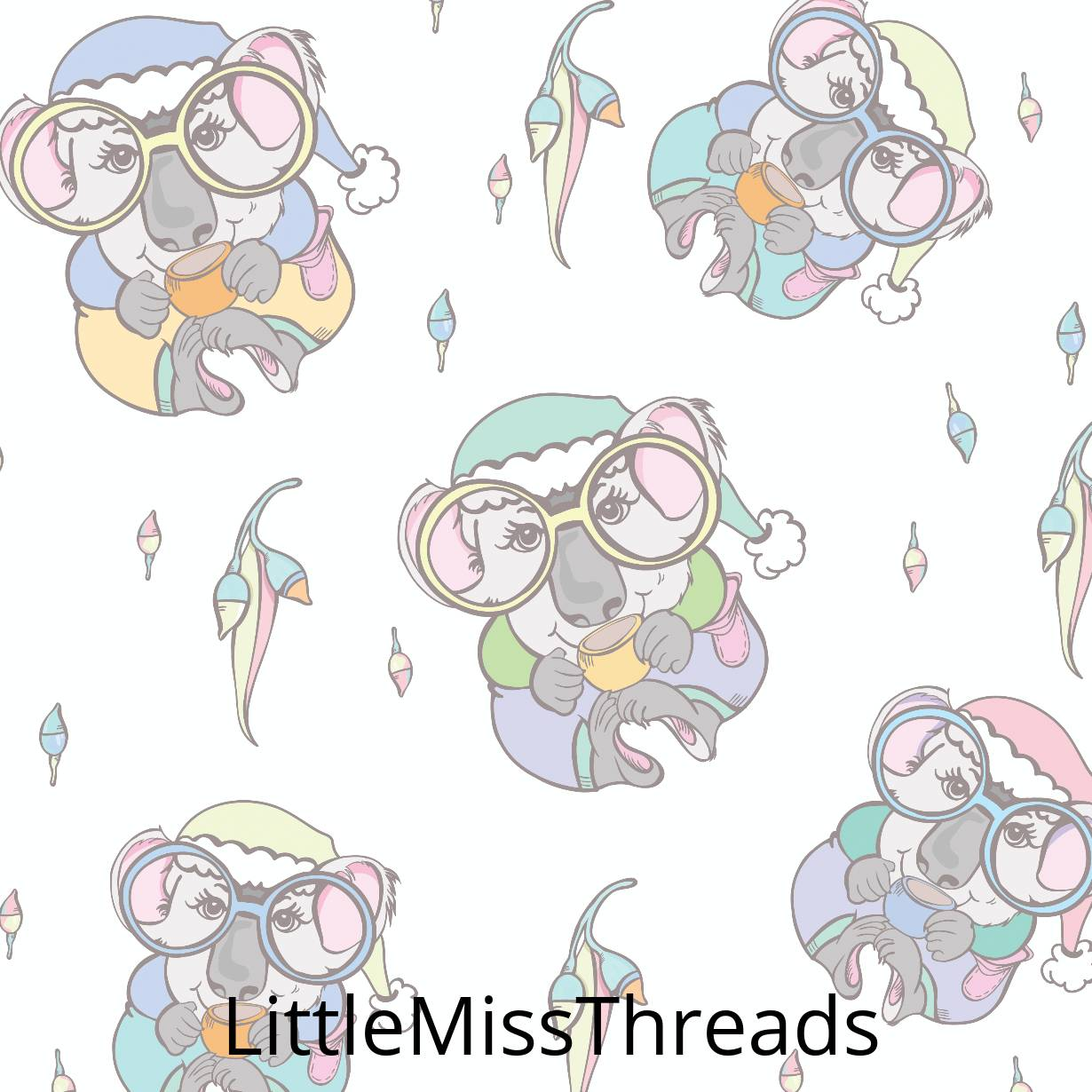 PRE ORDER - Aussie Christmas Koalas - Fabric - Fabric from [store] by Little Miss Threads - 